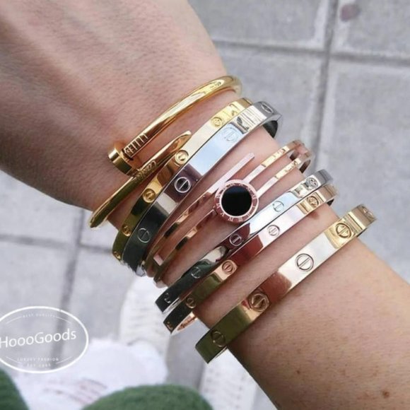 Gold Filled & Stainless Steel Bangle Size 19 6mm - Picture 4 of 8